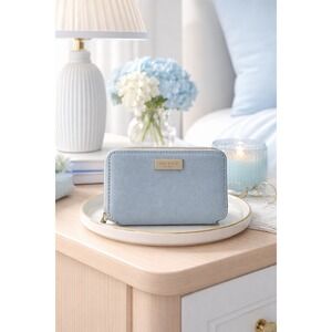 Kate Spade Baby Blue Double Zip Around Wallet Clutch Kate Spade New York